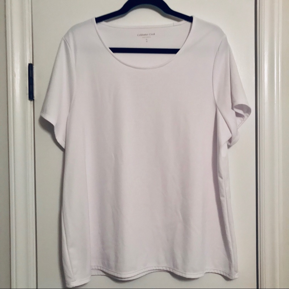 Coldwater Creek White Blouse Plus Size 1X / 18